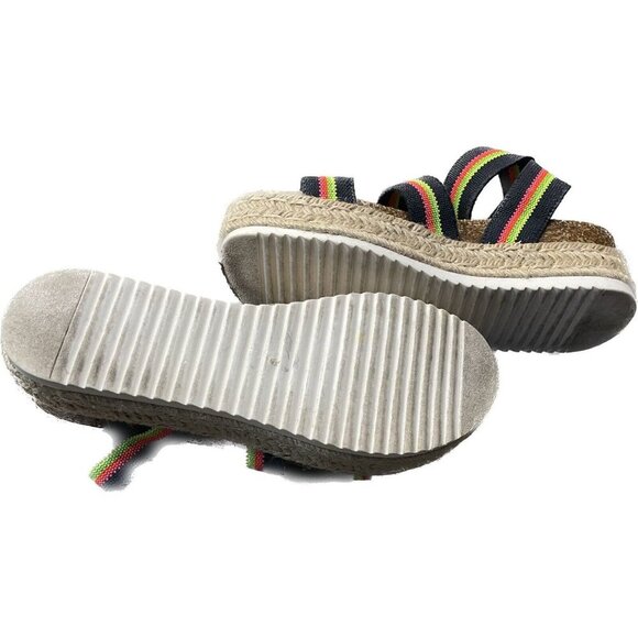 Steve‎ Madden Kimmie Platform Espadrille Sandals Bright Multi Size 9 - Picture 4 of 6